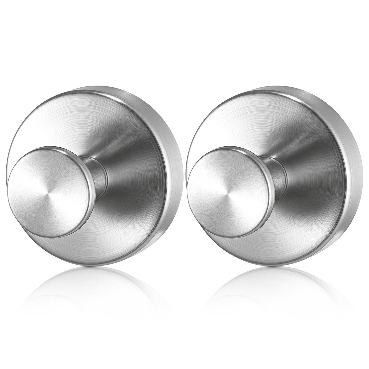 Pack of 2 Stainless Steel Suction Cup Hooks for Bathroom Kitchen Glass Mirror Tile Hanging